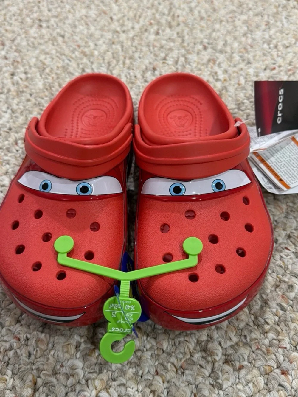 CROCS Red Lightning McQueen Kids Clogs with Character Graphics